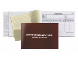 Libro Subcontratación Miquelrius A4 apaisado juego de 10 hojas autocopiativas en galego